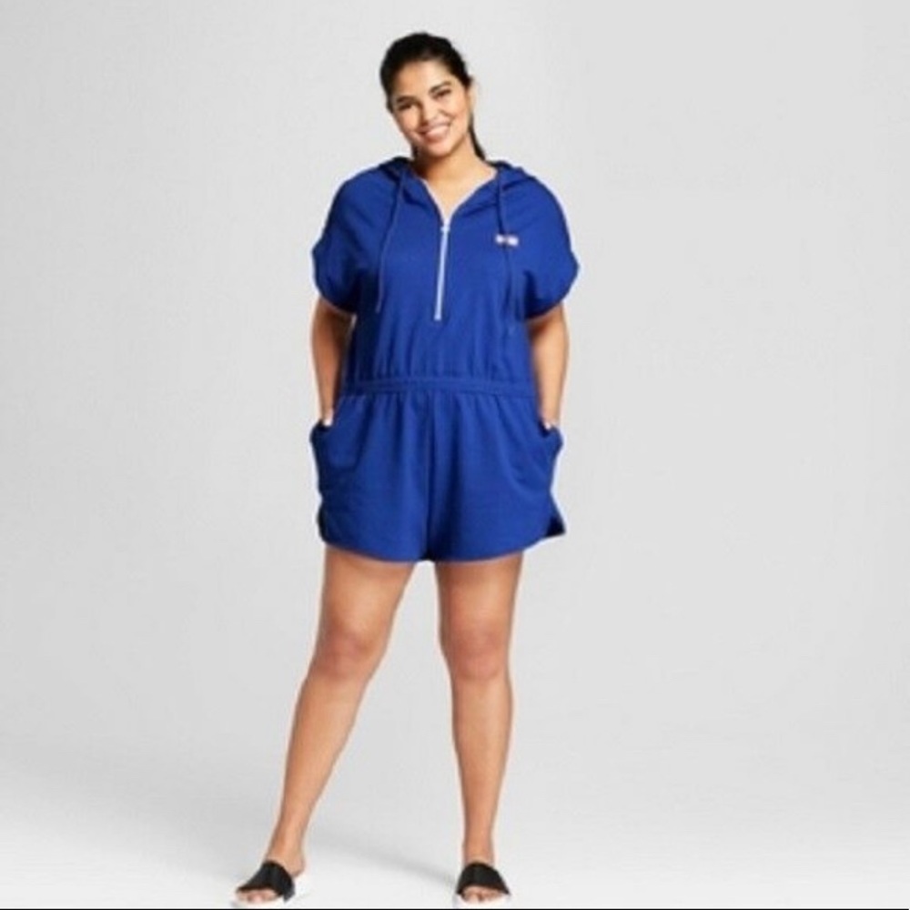 NWT Hunter for Target Zip Up Hooded Romper Jumpsuit shorts Sz XL